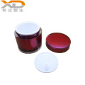 Red 200g 66oz bottle cosmetic customized plastic acrylic cream jar for skin care face pack